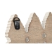 nástenný vešiak Home ESPRIT Biela Čierna Kov Mangové drevo List 41 x 6,5 x 16,5 cm