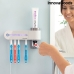 UV-sterilisering för tandborstar med hållare och tandkrämsdispenser Smiluv InnovaGoods Vit (Renoverade B)