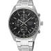 Horloge Heren Seiko SSB379P1 Zwart Zilverkleurig