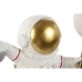 Seinalamp Home ESPRIT Valge Kuldne Metall Vaik Kaasaegne Astronaut 26 x 21,6 x 33 cm