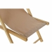 Pludmales guļamkrēsls DKD Home Decor Smeđa Prirodno Poliester MDF (57,5 x 113 x 77 cm)