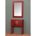 Nočný stolík ORIENTE Červená Železo Drevo MDF 45 x 26 x 69 cm