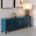 Tv-meubel ORIENTE 130 x 24 x 50,5 cm Blauw Hout MDF