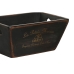 Storage boxes Home ESPRIT Black Fir wood 34 x 26 x 18 cm 4 Pieces