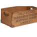Krabice na uskladnenie Home ESPRIT Gaštanová Kov Jedľové drevo 35 x 22 x 15 cm 5 Kusy