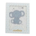 Babyteppe Elefant Blå Broderi Dobbeltsidig 100 x 75 cm