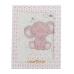 Baby blanket Elephant Pink Embroidery Double-sided 100 x 75 cm