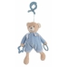 Rattle Cuddly Toy Activity Blue Bear Clip Velvet 26 cm