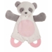 Doudou Baby Cor de Rosa 20 cm Mordedor Urso Panda