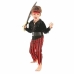 Kostyme barn Rød Pirat (4 Deler)
