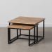 Szett 2 asztallal Fekete Természetes 60 x 60 x 42 cm (2 egység)