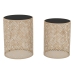 Set of 2 tables DKD Home Decor Small Side Table Black Golden 42 x 42 x 55 cm