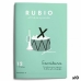 Cahier d'écriture et de calligraphie Rubio Nº12 A5 Espagnol 20 Volets (10 Unités)