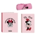 Set de Papetărie Minnie Mouse Loving Rožinė A4 3 Dalys
