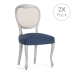 Κάλυμμα για Καρέκλα Eysa TROYA Μπλε 50 x 5 x 50 cm x2