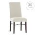 Obal na stoličku Eysa BRONX Teplá biela 50 x 55 x 50 cm 2 kusov