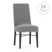 Chair Cover Eysa JAZ Grey 50 x 60 x 50 cm 2 Units