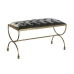Foot-of-bed Bench DKD Home Decor 90 x 38 x 52 cm Golden Metal Green Metallic