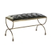 Foot-of-bed Bench DKD Home Decor 90 x 38 x 52 cm Позолоченный Металл Зеленый Металлик