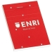 Jegyzettömböt ENRI Piros A4 80 Ágynemű (5 egység)