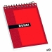 Notepad ENRI Red 1/8 80 Sheets 4 mm (10 Units)