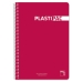 Caderno Pacsa Plastipac Vermelho Vermelho Escuro Din A4 5 Peças 80 Folhas
