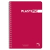 Cuaderno Pacsa Plastipac Rojo Rojo Oscuro Din A4 5 Piezas 80 Hojas