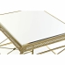 Sofabord DKD Home Decor 62 x 62 x 51 cm Spejl Gylden Metal