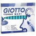Conjunto de Canetas de Feltro Giotto Turbo Maxi Azul celeste (5 Unidades)