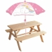 Piknik asztal Fun House    53 x 95 x 75 cm чадър Unikornis