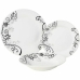 China Tableware White Barroco 18 Pieces
