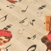 Dėmėms atspari derva dengta staltiesė Belum Christmas Sheet Music 300 x 140 cm