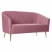 Sofa DKD Home Decor Pink Metal Polyester Sponge MDF Wood (140 x 77 x 81 cm)