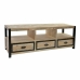TV furniture DKD Home Decor 148 x 45 x 54 cm Black Metal Wood Brown