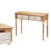 Мебель для прихожей с 2 ящиками Белый Коричневый Древесина манго 98 x 77 x 42 cm Лучи