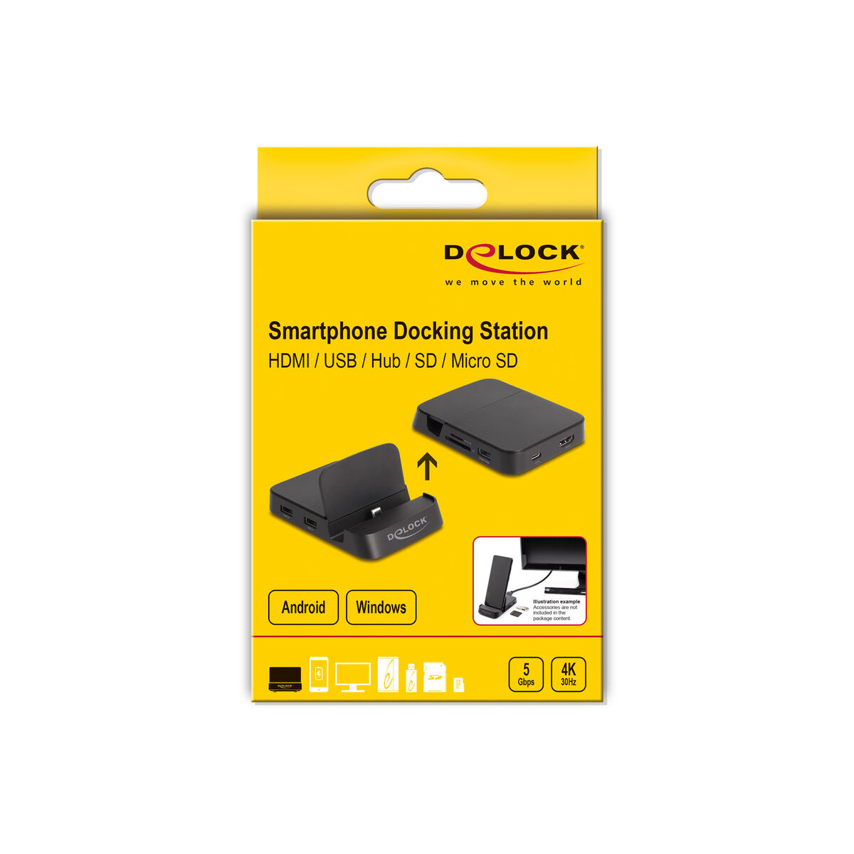 Dock/opladningsbase DELOCK 88018 Sort