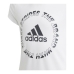 Kurzarm-T-Shirt für Kinder Adidas Aeroready Bold Weiß