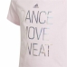 Koszulka z krótkim rękawem dla dzieci Adidas Dance Metallic-Print Różowy