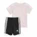 Conjunto de Desporto para Bebé Adidas Three Stripes Cor de Rosa