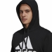Pánska mikina s kapucňou Adidas Essentials Fleece Big Logo Čierna