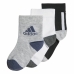 Ponožky Adidas Čierna Sivá Biela 3 párov