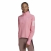 Kvinde Langærmet T-Shirt Adidas Own the Run 1/2 Zip Pink