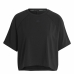 Kortarmet T-skjorte til Kvinner Adidas Aeroready Wrap-Back Svart
