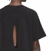 Moteriški marškinėliai su trumpomis rankovėmis Adidas Aeroready Wrap-Back Juoda