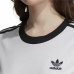 Дамска тениска с къс ръкав Adidas 3 stripes Бял (36)