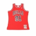 Basketbal T-shirt Mitchell & Ness Chicago Bull Dennis Rodman Rood