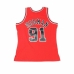 Баскетбольная футболка Mitchell & Ness Chicago Bull Dennis Rodman Красный