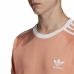 Kortarmet T-skjorte til Menn Adidas 3 stripes Laksefarget