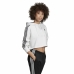 Hættetrøje til Kvinde Adidas Cropped Hvid