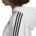 Γυναικείο Φούτερ με Κουκούλα Adidas Cropped Λευκό
